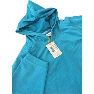 Peter Millar Pine Performance‎ Hoodie Golf Pullover Blue MS24EK45 Men's Size XL